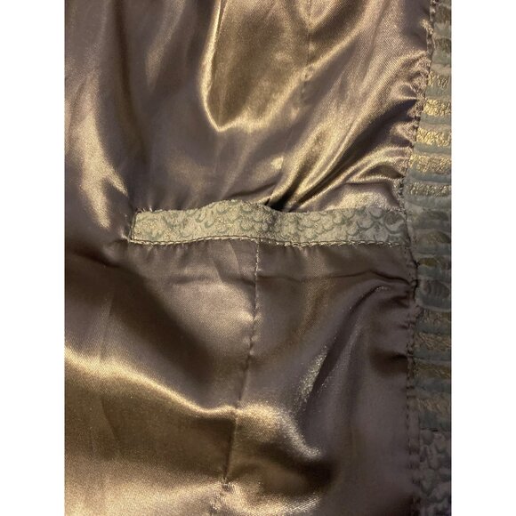 Pamela McCoy Womens Snake Print Leather Jacket With Zipper Pockets - Size L - Picture 8 of 14